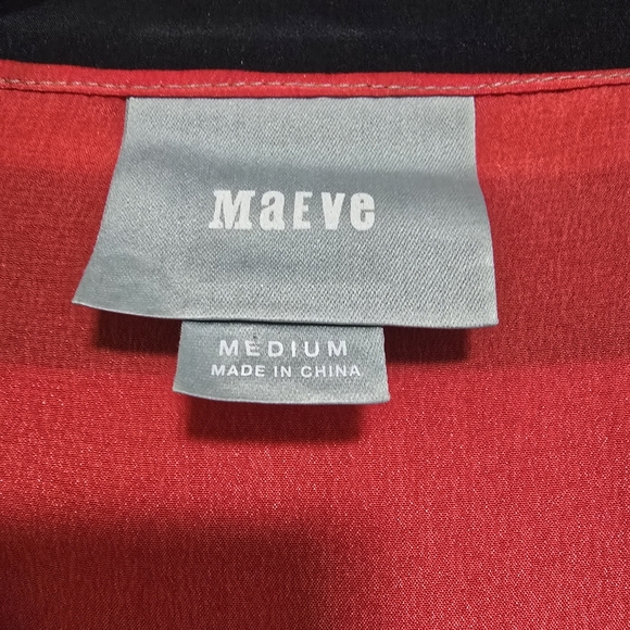 Anthropologie Maeve Stripe 100% Silk Blouse - Picture 3 of 6